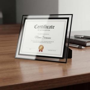 Wholesale 4X6 5X7 Inch A3/A4/<b>A5</b> Glass Honor Certificate Photo <b>Frames</b> - Silver Glass Document Display Holders for Award & Diploma - Product Image 6