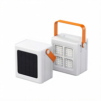 Banque d'alimentation solaire portable avec panneau solaire et lumière d'urgence LED, chargeur extérieur