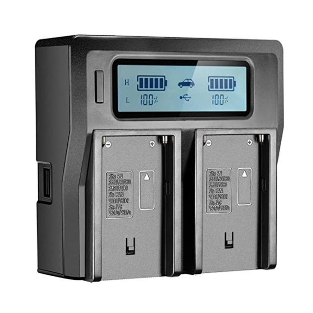 Dual LCD 3.1A Quick Charger 4.2V/8.4V USB Camera Battery Charger for Son.y EX260 / EX280 / FS7 BP-U30 / U60 / U90 Digital Camera