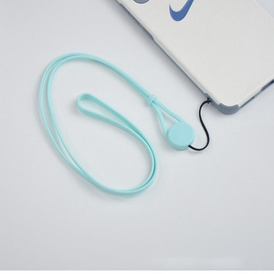 Silicone Phone Lanyard Adjustable Sky Blue Neck Strap For Mobile Id Card Camera Anti Loss Straps - Product Image 2