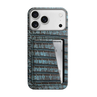 Étui de téléphone portable magnétique antichoc en cuir véritable avec double fente pour cartes, motif peinture à l'huile de luxe exotique, pour iPhone 18 17