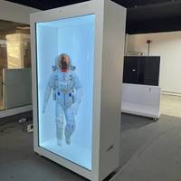 Écran tactile LCD transparent de 43/55/65/75/86 pouces pour magasin de détail, métro, musée, exposition avec vidéo et animation