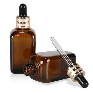 ขวดแก้วสีเหลืองอำพันขนาด30มล. 50มล. ขวดหยดแก้วสีอำพันเปล่าบรรจุภัณฑ์ - Product Image 5