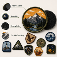 Patch brodé auto-agrippant pour équipement de plein air, badge tactique pour sac à dos, fabricant en gros
