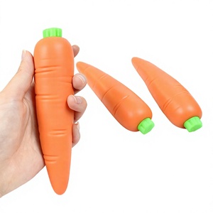 Jouet anti-stress créatif en forme de carotte à étirer et à tirer pour enfants, en TPR, réaliste, mini cadeau, 148g, unisexe, 14 ans - Product Image 2
