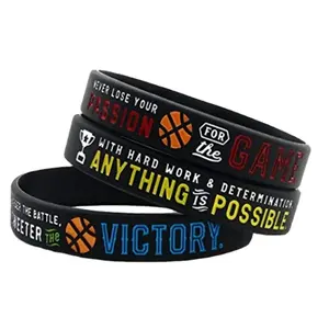 Custom logo Silicone Wristband Inspirational Bracelets With Motivational Sayings -Anything Is Possible