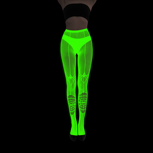 Lencería sexy para <span class=keywords><strong>mujer</strong></span>, <span class=keywords><strong>medias</strong></span> de red luminosas, pantimedias de malla que brillan en la oscuridad, <span class=keywords><strong>medias</strong></span> para araña sexis, serpiente, <span class=keywords><strong>esqueleto</strong></span>, murciélago - Product Image 3