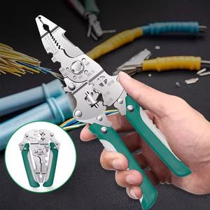 Foldable Multi Functional <b>Wire</b> <b>Stripper</b> Stainless Steel Industrial Grade Crimping Pliers 26 Awg Front Entry - Product Image 3