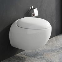 WC mural standard européen en céramique avec réservoir encastré, cuvette de toilette murale, équipement sanitaire pour salle de bain