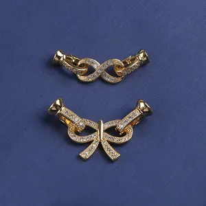 Zhuji – boucle papillon en or pour la fabrication de colliers, vente en gros