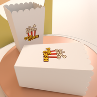 Seau à Popcorn Personnalisé Écologique Imprimé – Boîte à Emporter pour Popcorn et Frites