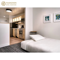 TownePlace Ensemble de chambre à coucher King Wood Lit simple Hôtel moderne personnalisé
