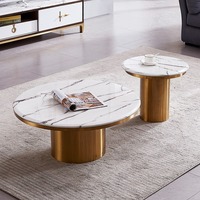 Table basse ronde en marbre moderne, simple, légère, de luxe italien, créative et multifonctionnelle, pour salon