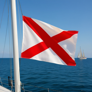 Drapeau de signalisation nautique Victor V 150x180cm, drapeau de communication maritime - Product Image 3