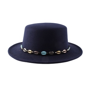 Chapeaux personnalisés à large bord pour femmes, vente en gros, chapeaux de créateur, bonnets, fedoras en feutre de laine pour hommes, décontractés - Product Image 4