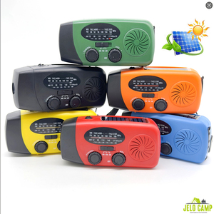 Radio météo portable AM/FM NOAA et préparation aux catastrophes, lampe de survie solaire à manivelle d'urgence pour le camping en plein air - Product Image 1