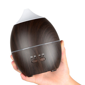 Diffuseur d'arômes à effet bois 300 ml, humidificateur ultrasonique avec minuterie lumineuse pour usage domestique - Product Image 1