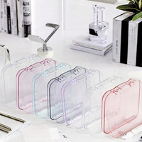Boîte d'emballage d'ongles en plastique transparent personnalisable Boîtes de présentation de conteneur de stockage de bijoux recyclables et anti-poussière