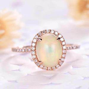 Anello Effetto Opale per Donne, Elegante Stile Occidentale, Accessorio da Dito alla Moda per Feste, Regalo - Product Image 6