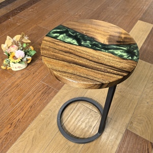 <span class=keywords><strong>Tavolino</strong></span> in resina effetto <span class=keywords><strong>lago</strong></span> in legno di noce di design - Product Image 5