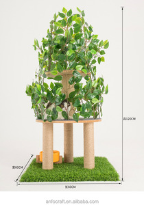 Arbre à <span class=keywords><strong>chat</strong></span> avec feuilles Arbre d'activité Condo à plusieurs niveaux pour chats d'intérieur <span class=keywords><strong>comme</strong></span> pilier sinueux en sisal peut être escaladé Feuille d'érable fausse - Product Image 3