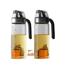 Distributeur d'huile de cuisine de 450ml, bouteille avec bec verseur automatique, distributeur de vinaigre d'huile, de vinaigre 1 pièce
