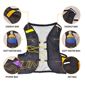 Biểu Tượng Tùy Chỉnh Trọng Lượng Nhẹ Polyester Hydration Gói Ba Lô Vest Cho Đường Mòn Chạy Đi Bộ Đường Dài Đi Xe Đạp Không Thấm Nước Xách Tay Hai 500Ml - Product Image 5
