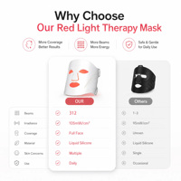 Nueva Máscara LED de Silicona de 7 Colores con Luz Roja Infrarroja, Dispositivo de Terapia Fotónica para el Cuidado de la Piel