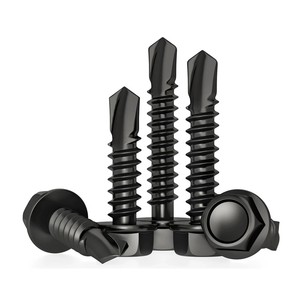 Viti Autoperforanti in Acciaio Inox 304/410 con Testa Esagonale Placcata in Zinco Nero, Metriche M4.8/M6.3 per Lamiera - Product Image 6