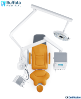 Fauteuil dentaire Buffalo Finland avec lampe opératoire LED et système de commande tactile multifonction