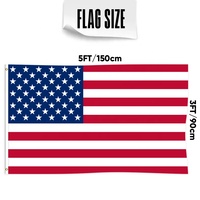 Drapeau personnalisé en gros, drapeau américain, drapeaux décoratifs pour rassemblements en extérieur avec attache en laiton, drapeau américain pour la Journée de l'Indépendance et la Journée des Vétérans