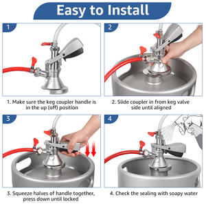 Coupleur de fût en acier inoxydable 304 de type A avec soupape de décharge, robinet de bière pour ligne de bière I.D 5/16, accessoire de brassage - Product Image 5