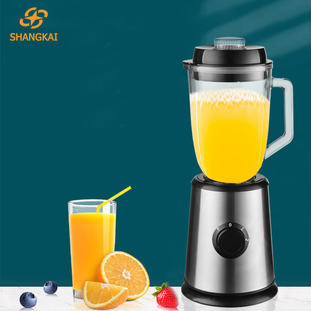 Portable Stainless Steel Glass Blender Juicer Turbo Mode Push Button Controls Ice Crushing German Household Hotel Use 1000W