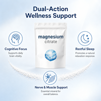 Complément alimentaire en poudre de citrate de magnésium OEM, spécialement formulé pour le soutien nutritionnel et corporel quotidien des adultes