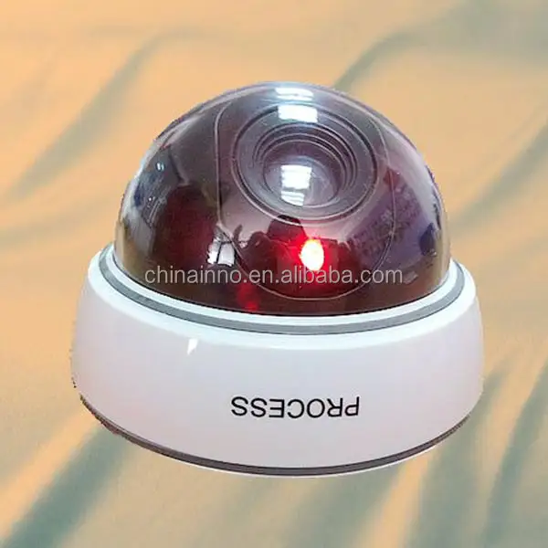 Nueva Cámara simulada de domo con LED rojo parpadeante cámara de seguridad falsa Domo cámara de vigilancia CCTV falsa