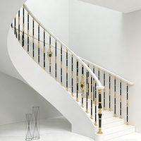 Vente en gros de balustres d'escalier en aluminium de nouvelle conception, très demandés, pour escaliers droits de villas et d'appartements, escaliers intérieurs