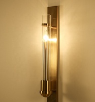 Lampe murale moderne simple fer aluminium verre chambre lit allée couloir E14 ampoule dorée