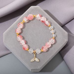 Crystal Blossoming Ice Crack <b>Bead</b> <b>Bracelet</b> for Couples Classmates Gifts Exquisite Handmade Women's Handstring Wholesale - Product Image 3