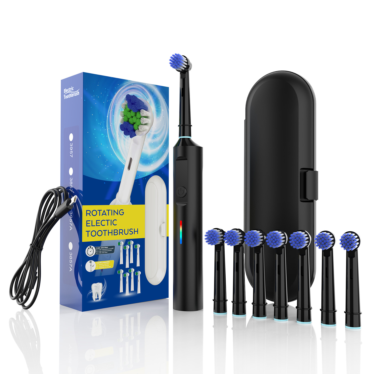 3957 Toothbrush - Black [SB-20 Extra Soft Bristle]