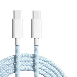 Kabel pengisi daya USB asli nilon kepang 2,4 a produk laris kawat kabel pengisi daya cepat untuk iPhone untuk Apple