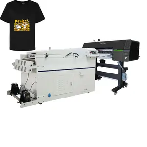 최신 Epson i1600 또는 i3200 헤드 잉크젯 프린터 디지털 인쇄기 티셔츠 인쇄용 A2 Dtf 프린터