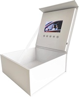 Yüksek kalite elektronik ürünler ısmarlama lüks kağıt video klasörü Internet ücretsiz indir 7 inç Lcd Video hediye kutusu