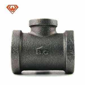 3/<span class=keywords><strong>4</strong></span> \ "Phụ kiện ống sắt dễ uốn có dải màu đen với xương sườn bề mặt nhẵn bằng <span class=keywords><strong>Tee</strong></span> - Product Image 3