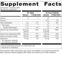 Complément Alimentaire en Gros OEM à Marque Blanche : Comprimés à Croquer de Calcium et Magnésium 500mg avec Vitamines D3 et K2