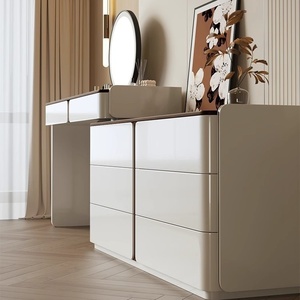 Coiffeuse européenne moderne minimaliste en bois pour maquillage coiffeuse <span class=keywords><strong>de</strong></span> luxe pour coiffure seau intégré éclairé nouveau rangement <span class=keywords><strong>de</strong></span> <span class=keywords><strong>chevet</strong></span> - Product Image 4