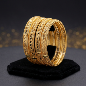 Bracelet indien plaqué or de teinture en gros, bracelets de mode, bracelet en or traditionnel, bijoux en or de teinture Oro Joyeria. - Product Image 4