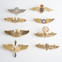 Broches de revers personnalisées en alliage de zinc 3D, style traditionnel et moderne, plaqué antique, emblème d'aile, cadeau souvenir de collection