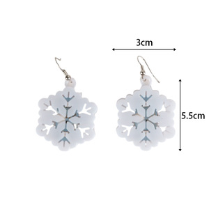 Giáng sinh loạt thả sáng bóng đầy màu sắc bông tuyết nến thiết kế dẫn ánh sáng lên thời trang <span class=keywords><strong>dangle</strong></span> Bông tai - Product Image 4