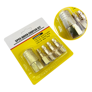 Juego de acoplador rápido de 5 uds de hierro de tipo americano directo de fábrica con herramientas de Hardware chapadas en superficie de cobre - Product Image 1