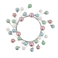 Corona Navideña con Bolas de Bayas Coloridas de 11.8 Pulgadas, Corona Artificial para Decoración de Puerta Principal, Pared o Chimenea, Venta al por Mayor